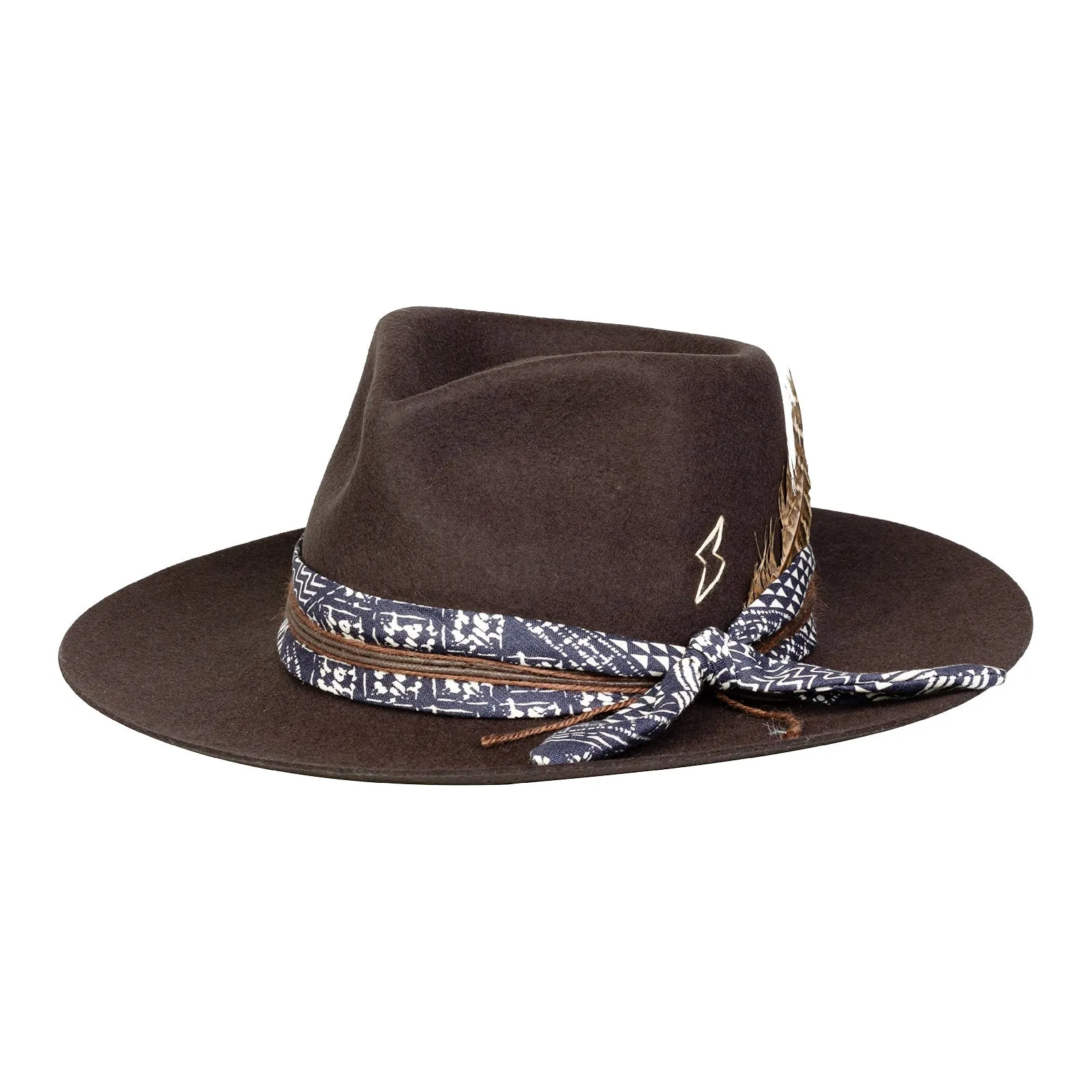 Serenade - Elegant Ribbon Knots Wide Brim Fedora Hat