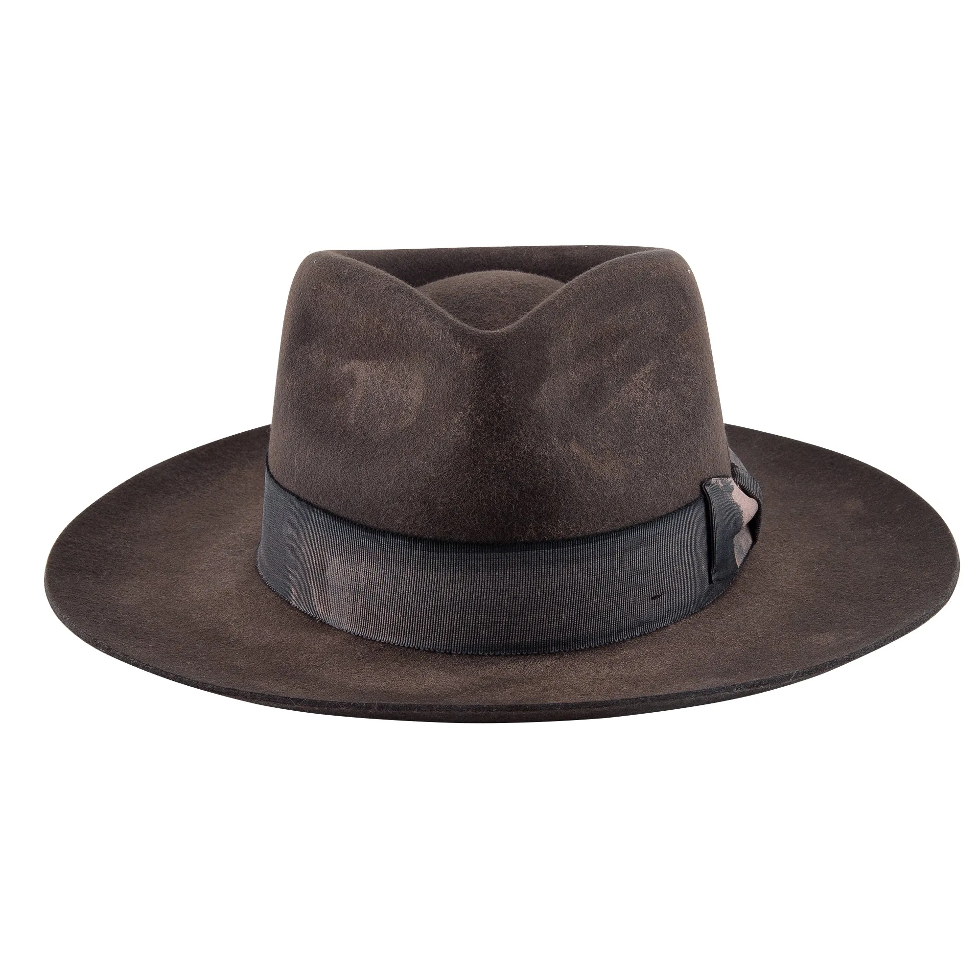 Shadow - Minimalist Ash Handcrafted Distressed Fedora Hat