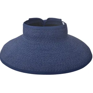 Simplicity | Women's UPF 50  Wide Brim Roll Up Straw Hat