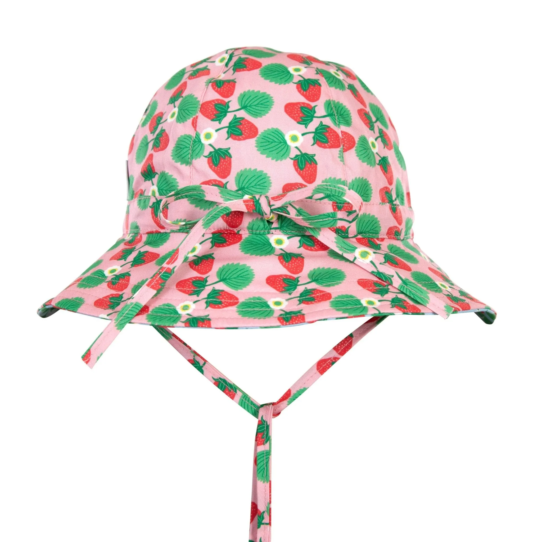 Strawberry Wide Brim Reversible Sunhat