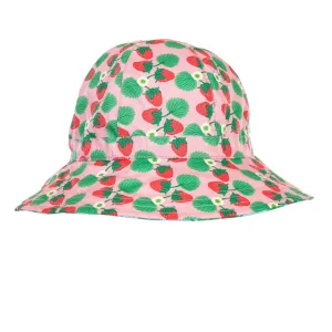 Strawberry Wide Brim Reversible Sunhat