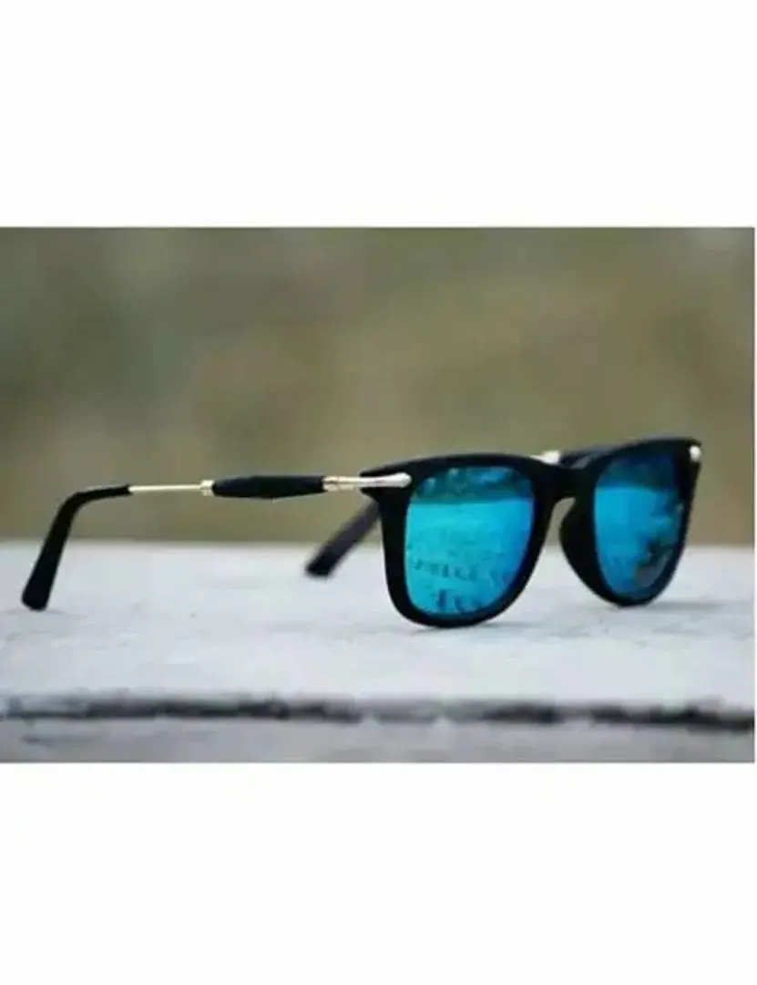 Sunglasses Blue Mercury Square New Trendy Fancy Goggles