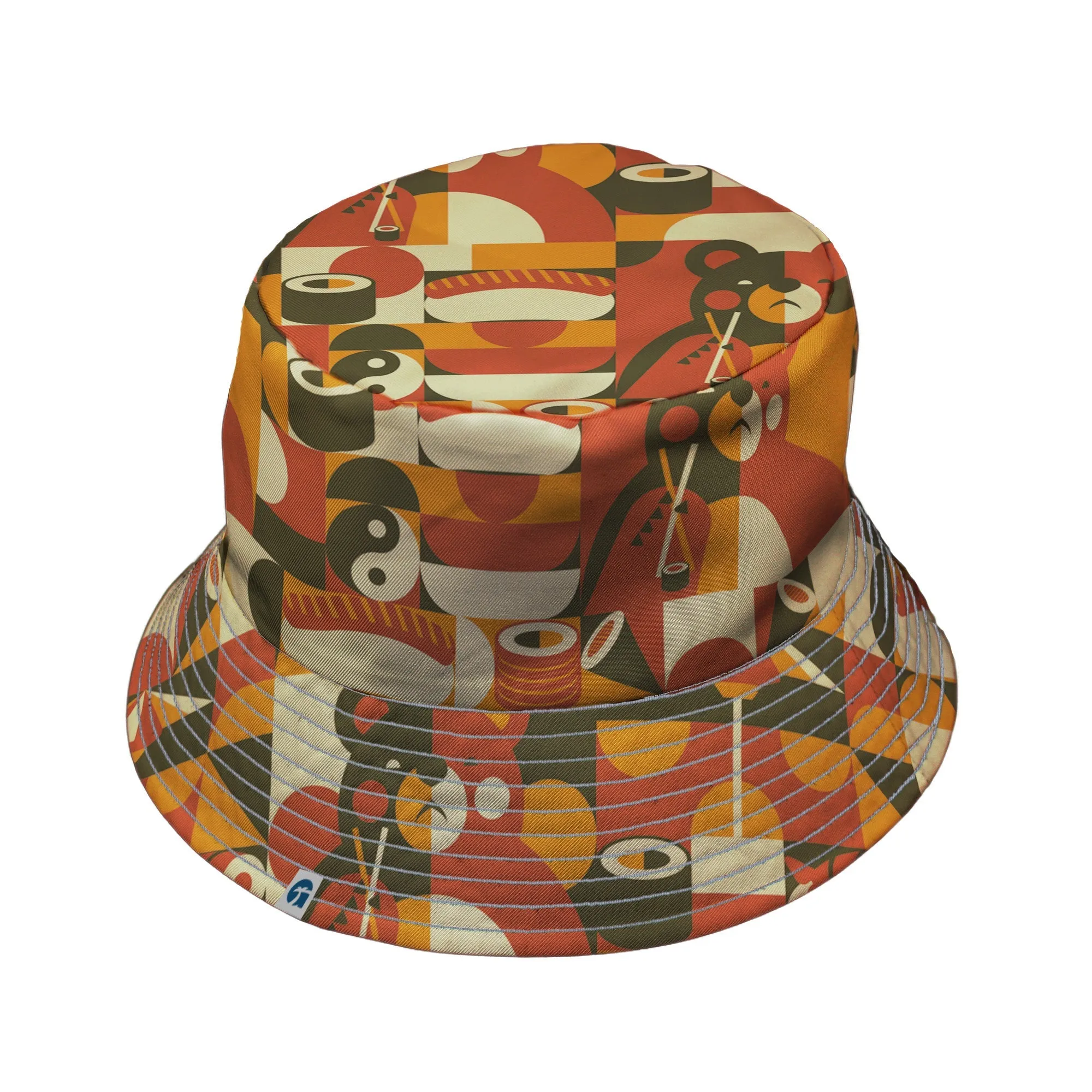 Sushi Eating Bear Anime Bucket Hat