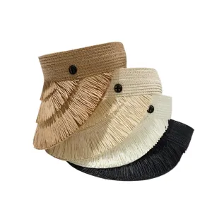 TEEK - Layered Tassel Sun Visors