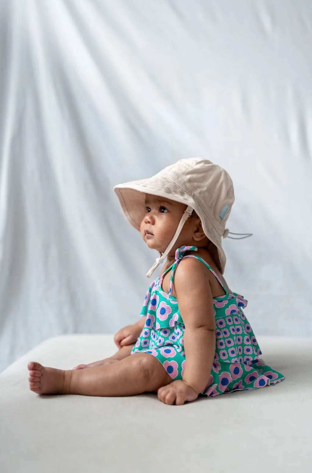 Vanilla Wide Brim Infant Hat