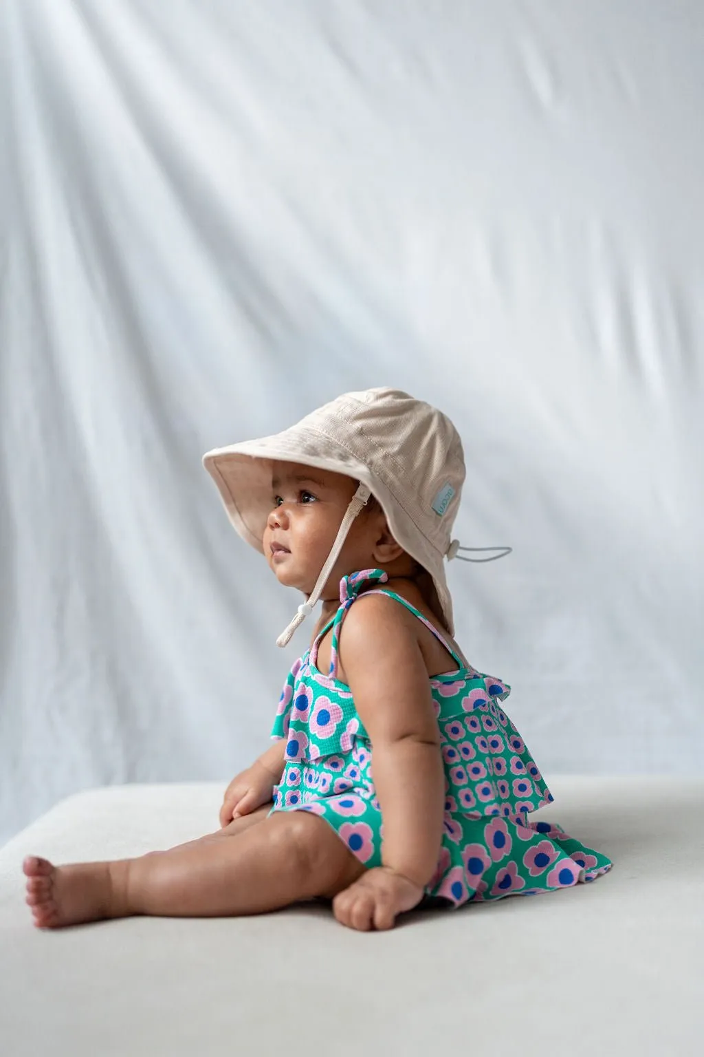 Vanilla Wide Brim Infant Hat