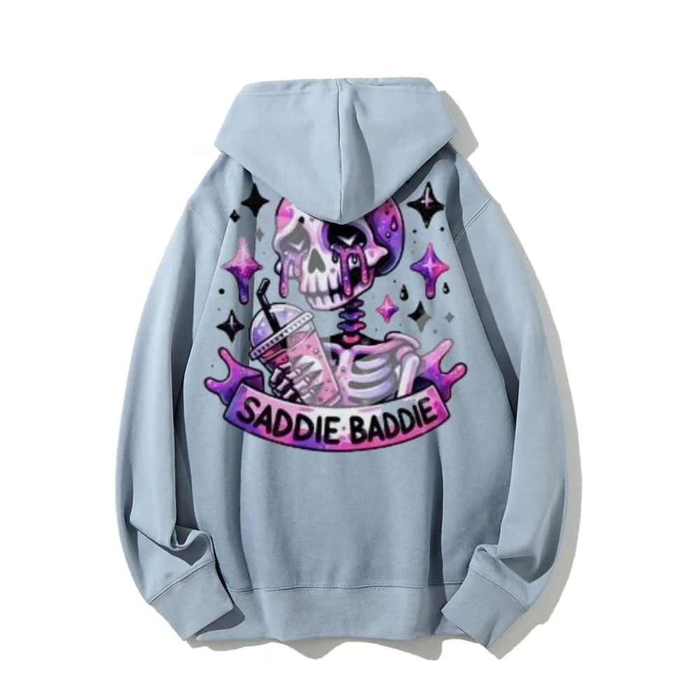 Women Cute Saddie Baddie Graphic Hoodies