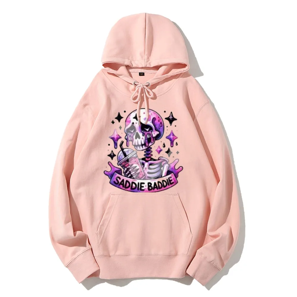 Women Cute Saddie Baddie Graphic Hoodies