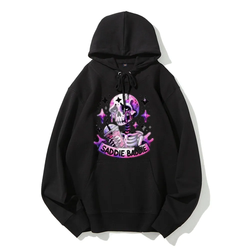 Women Cute Saddie Baddie Graphic Hoodies