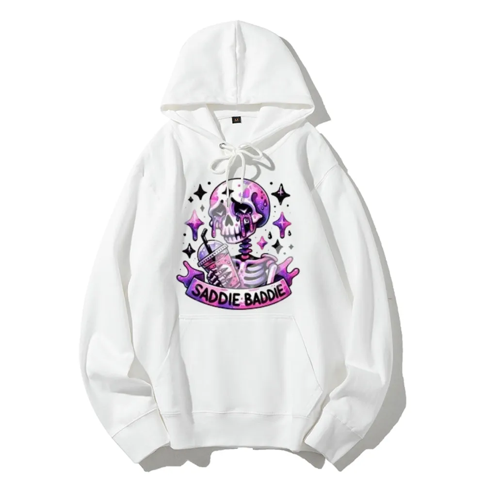 Women Cute Saddie Baddie Graphic Hoodies