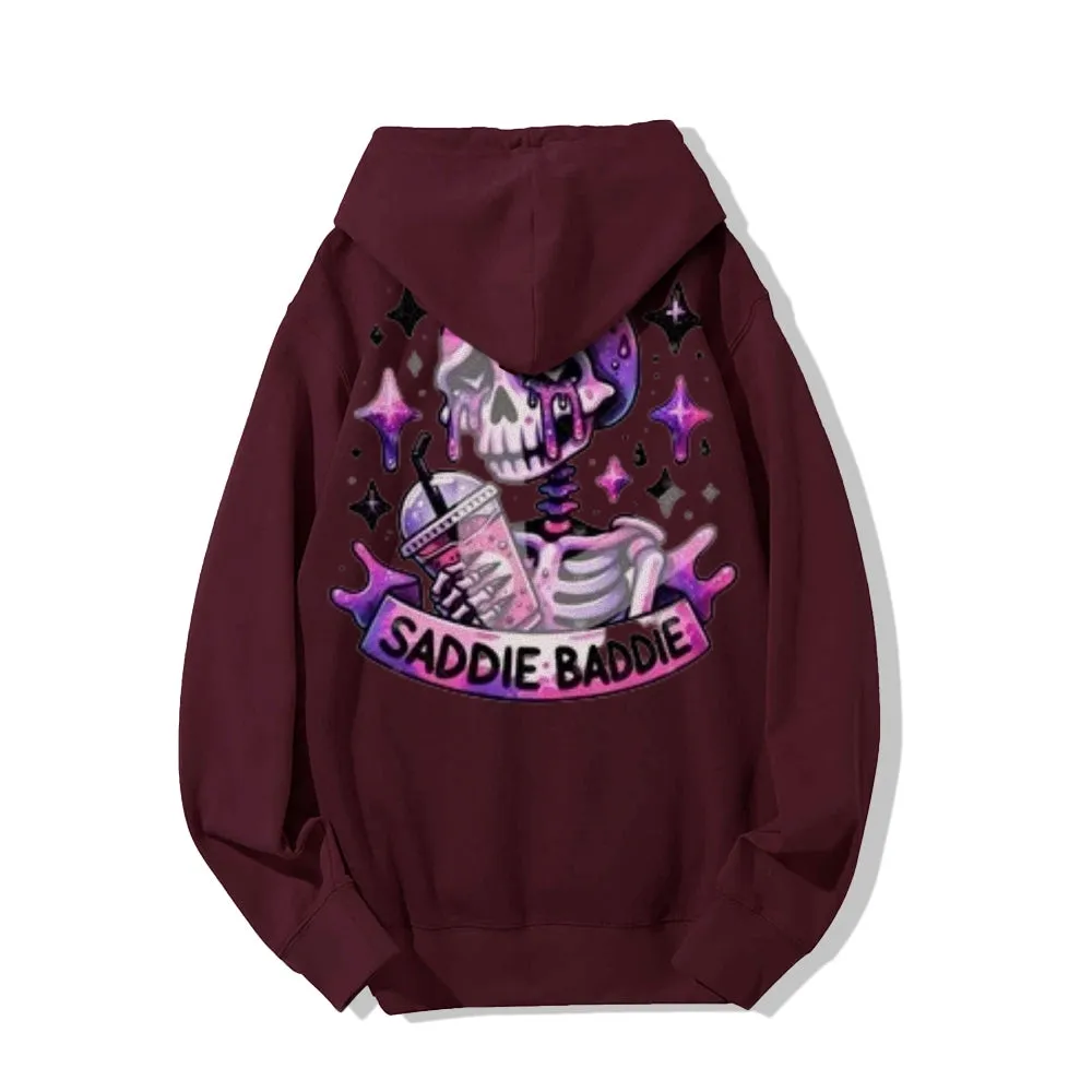 Women Cute Saddie Baddie Graphic Hoodies