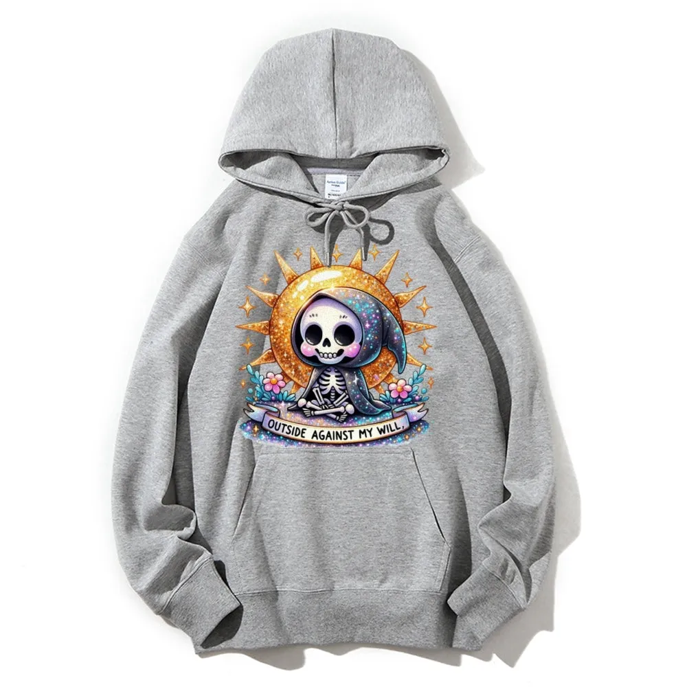 Women Cute Skeleton Graphic Hoodies