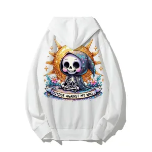 Women Cute Skeleton Graphic Hoodies