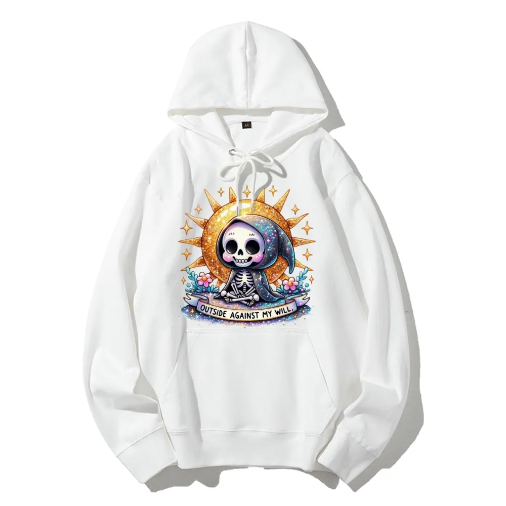 Women Cute Skeleton Graphic Hoodies