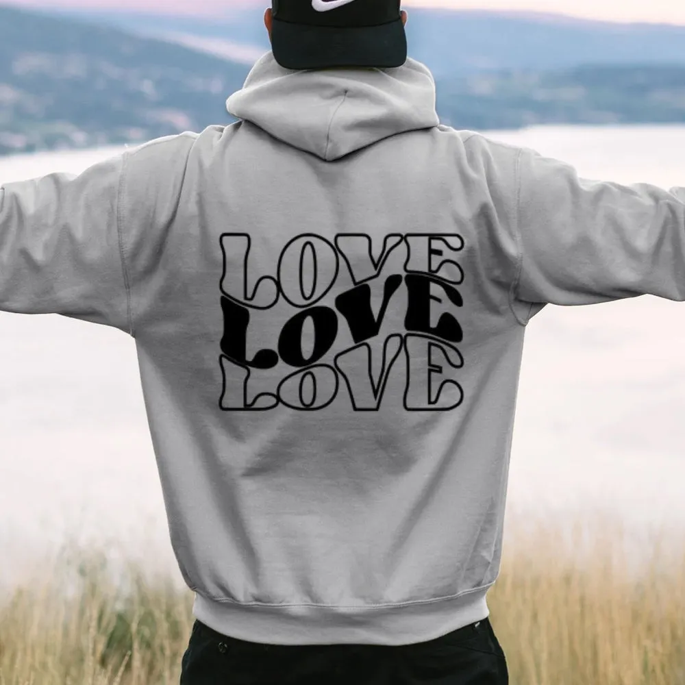 Women Love Letter Graphic Hoodies