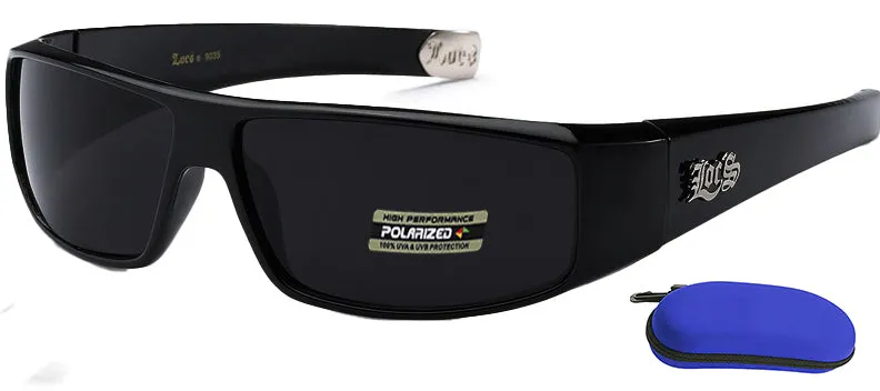 Wrap around Polarized Locs Sunglasses With Logo